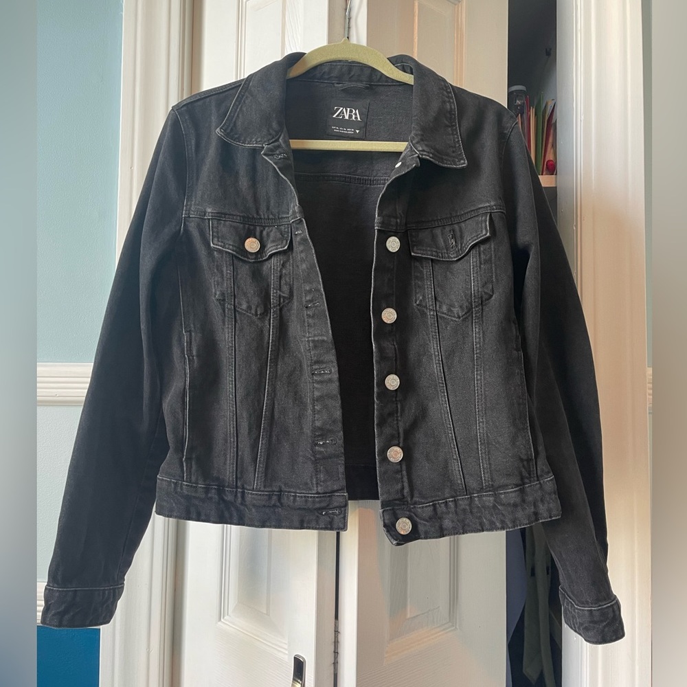 Zara black jean jacket!
